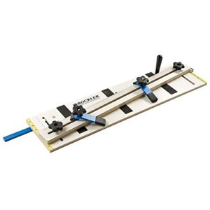 rockler taper jig/straight line jig - power tool accessory jigs makes tapered cuts fast - wood cutting jig is perfect for chair legs - hardware jig includes 36” miter bar – table saw accessories
