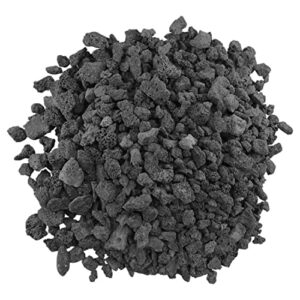 american fireglass medium lava rock, 1/2" - 1" | use in fireplace, fire pit or bowl | outdoor & indoor volcanic rock for natural gas or propane fires | decorative landscaping | 10 lb bag