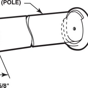 Prime-Line N 6794 1-3/8 In. Wooden Closet Pole Socket (1 Set)