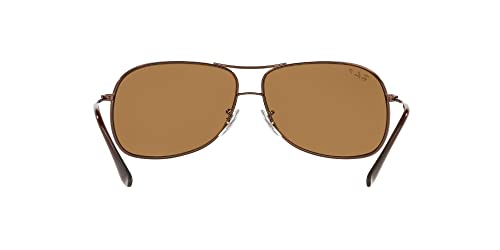 Ray-Ban RB3267 Metal Aviator Sunglasses, Brown/Polarized Brown, 64 mm