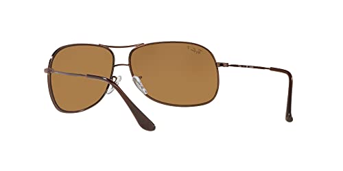 Ray-Ban RB3267 Metal Aviator Sunglasses, Brown/Polarized Brown, 64 mm