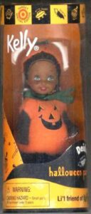 barbie - kelly club halloween costume party diedre as pumpkin, kelly li'l friends doll