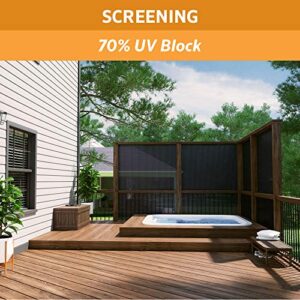 Coolaroo Shade Fabric 70% UV Coverage Outdoor or Exterior Privacy and Screening, Medium Roll (12' X 50'), Black