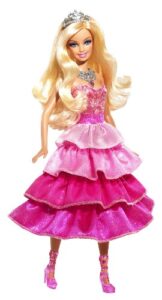 barbie sparkle lights pink princess doll