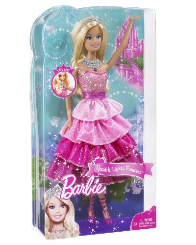 Barbie Sparkle Lights Pink Princess Doll