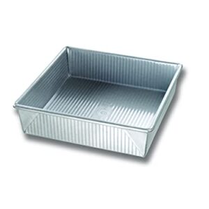 USA Pan Bakeware Square Cake Pan, 9 inch, Nonstick & Quick Release Coating, Made in the USA from Aluminized Steel