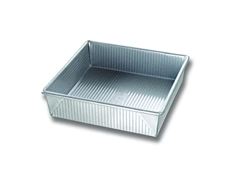 USA Pan Bakeware Square Cake Pan, 9 inch, Nonstick & Quick Release Coating, Made in the USA from Aluminized Steel