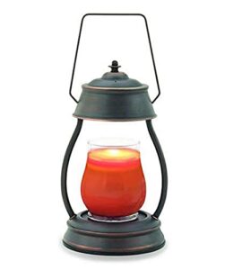 candle warmers etc hurricane candle warmer lantern for top-down candle melting, oil rubbed bronze