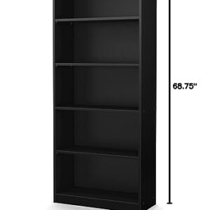 South Shore Axess 5-Shelf Bookcase - Black