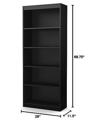 South Shore Axess 5-Shelf Bookcase - Black