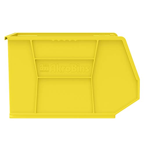 Akro-Mils 30270 AkroBins Plastic Hanging Stackable Storage Organizer Bin, 18-Inch x 16-Inch x 11-Inch, Yellow, 3-Pack