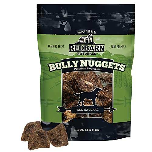 Redbarn All Natural Dog Treats Made in The USA - Healthy Dog Snacks - Nutritious Training Treat - Grain Free Dog Treats - Supports Hip and Joint for Dogs - Tasty Beef Lung Dog Treats - Bully Nuggets