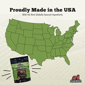 Redbarn All Natural Dog Treats Made in The USA - Healthy Dog Snacks - Nutritious Training Treat - Grain Free Dog Treats - Supports Hip and Joint for Dogs - Tasty Beef Lung Dog Treats - Bully Nuggets