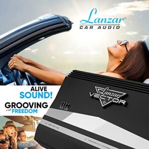 Lanzar 4-Channel High Power MOSFET Amplifier - Slim 2000 Watt Bridgeable Mono Stereo 4 Channel Car Audio Amplifier w/ Crossover Frequency&Bass Boost Control, RCA input,Line Output - Lanzar VCT4110