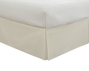 fresh ideas bedding tailored bedskirt, classic 14” drop length, pleated styling, california king, ivory