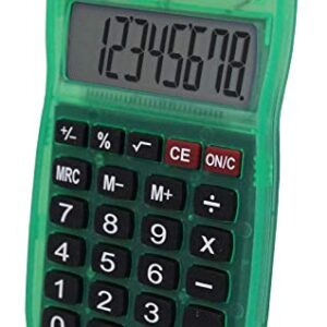 Victor 700BTS 8-Digit Pocket Calculator in Assorted Bright Colors, Battery and Solar Hybrid Powered LCD Display, Great for Students and Kids, Color Varies (Red, Green, Blue)