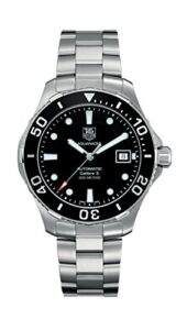 tag heuer men's aquaracer calibre 5 stainless steel black dial watch #wan2110.ba0822