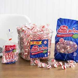 Bob's Sweet Stripes Soft Peppermint Candy, 160 Individually-Wrapped Pieces, 28 Ounce Jar