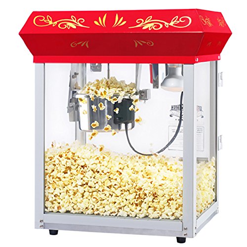 6112 Great Northern Popcorn Red Foundation Top Popcorn Popper Machine, 4 Ounce