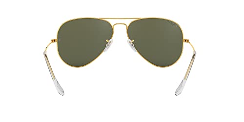 Ray-Ban RB3025 Classic Aviator Sunglasses, Gold/Green Polarized, 58 mm