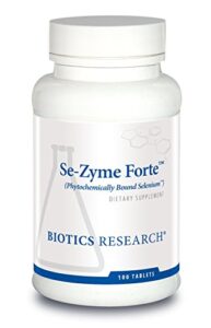 biotics research se-zyme forte™– whole food selenium source, thyroid gland function, dna production, cognitive health, potent antioxidant. 100 tabs