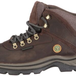 TimberlanD Women's White LeDge MiD Ankle Boot,Dark Brown,8 M US