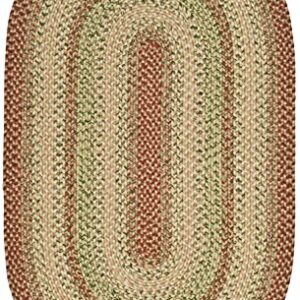 SAFAVIEH Braided Collection 4' x 6' Oval Rust / Multi BRD303A Handmade Country Cottage Reversible Area Rug