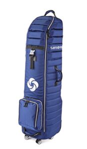 samsonite spinner wheeling golf travel cover, blue, 51”h x 17”w x 14”d