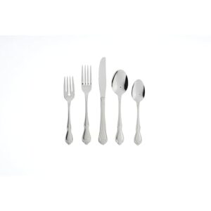 Oneida True Rose 45 Piece Everyday Flatware, Service for 8, 18/0 Stainless Steel, Silverware Set, Silver