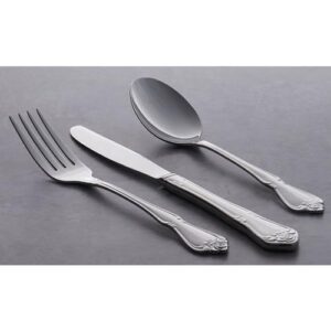 Oneida True Rose 45 Piece Everyday Flatware, Service for 8, 18/0 Stainless Steel, Silverware Set, Silver