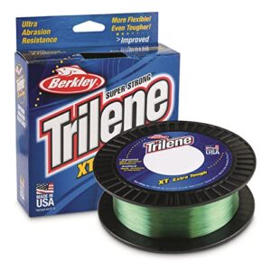 berkley trilene® xt®, low-vis green, 8lb | 3.6kg, 1000yd | 914m monofilament fishing line, suitable for saltwater and freshwater environments
