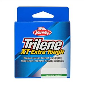 berkley trilene® xt®, low-vis green, 8lb | 3.6kg, 110yd | 100m monofilament fishing line, suitable for saltwater and freshwater environments