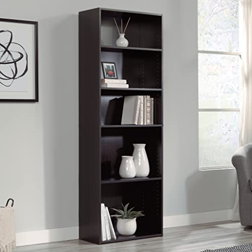 Sauder Beginnings 5-Shelf Bookcase, Cinnamon Cherry finish