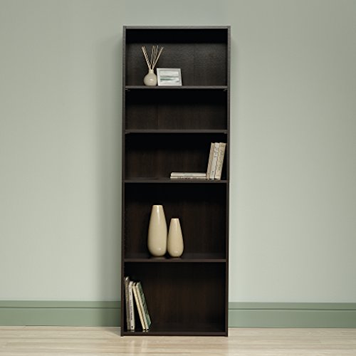 Sauder Beginnings 5-Shelf Bookcase, Cinnamon Cherry finish