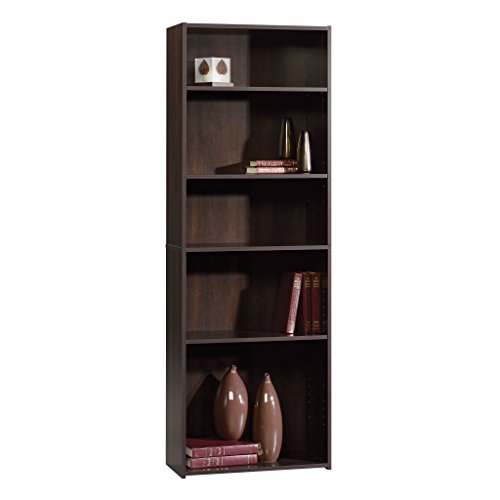 Sauder Beginnings 5-Shelf Bookcase, Cinnamon Cherry finish