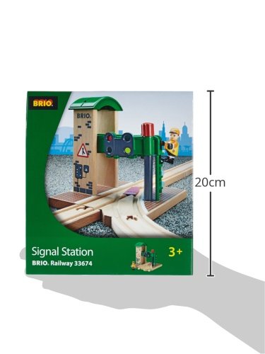 Brio World 33674 - Signal Station - 2 Piece Wooden Toy Train Accessory for Kids Age 3 and Up