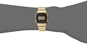 Casio Women's Vintage LA670WGA-1DF Daily Alarm Digital Gold-tone Watch