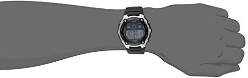 Casio AE-2000W-1AVCF Men's AE2000W-1AV Silver-Tone and Black Multi-Functional Digital Sport Watch