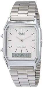 casio - mens watch - aq230a7d, silver, core