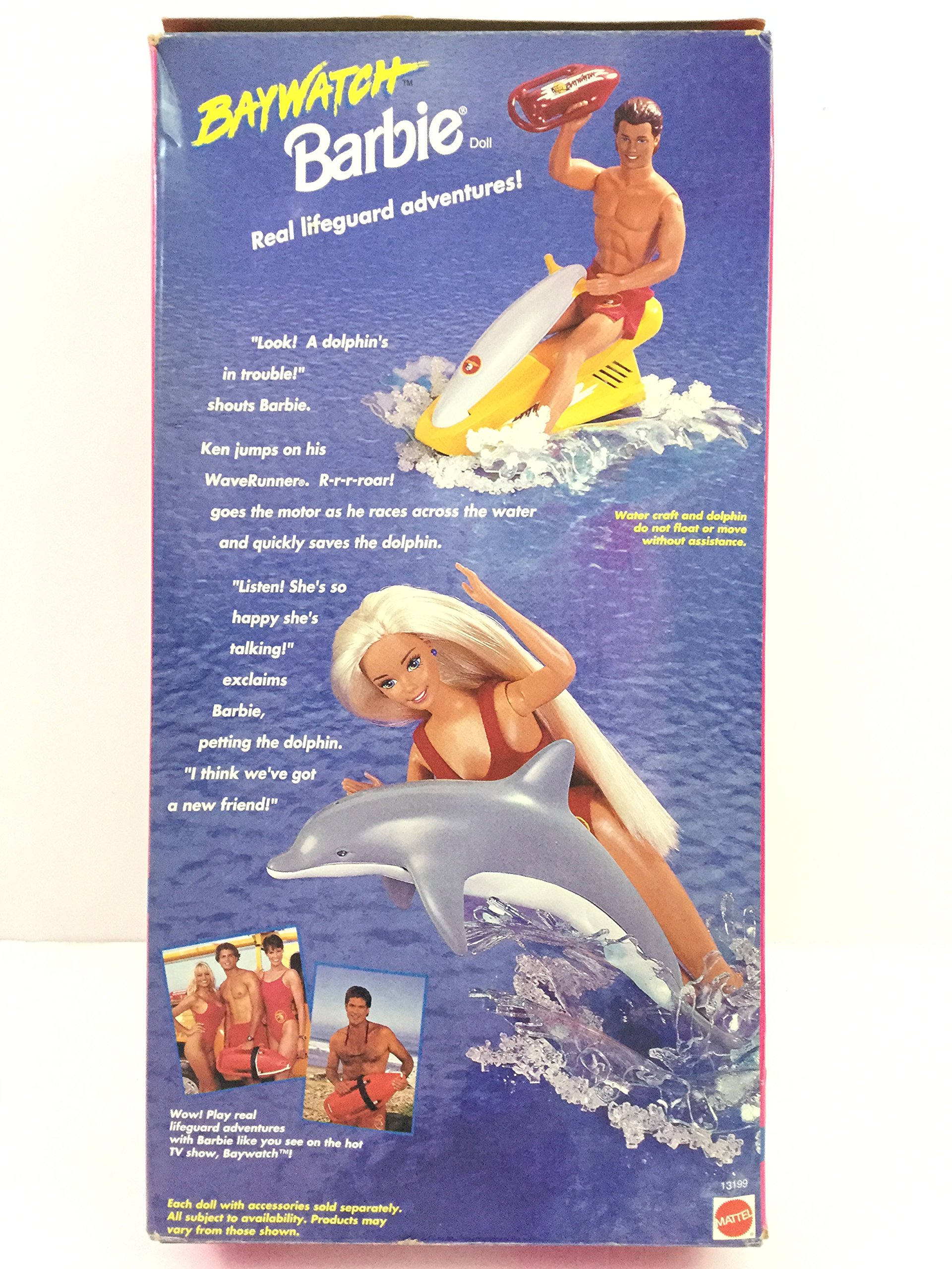 BAYWATCH BARBIE Doll with Dolphin & Accessories 1994