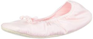 muk luks® women's stretch satin ballerina slipper m