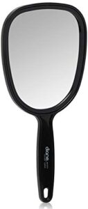 diane plastic handheld mirror – vanity oval mirror with hanging hole in handle – small size (5” x 11”) for travel, bathroom, desk, makeup, beauty, grooming, shaving, d1015