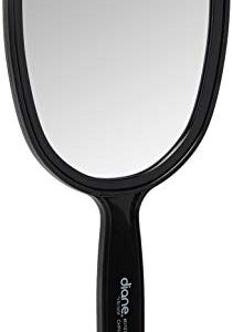 Diane Plastic Handheld Mirror – Vanity Oval Mirror with Hanging Hole in Handle – Small Size (5” x 11”) for Travel, Bathroom, Desk, Makeup, Beauty, Grooming, Shaving, D1015