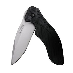 kershaw clash pocketknife, 3" 8cr13mov steel drop point blade, assisted one-handed flipper opening, folding utility edc