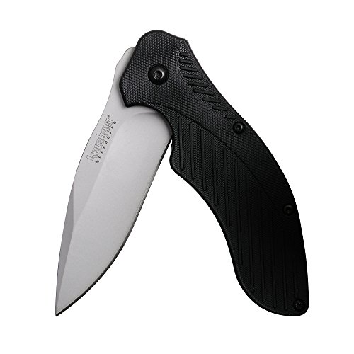 Kershaw Clash Pocketknife, 3" 8Cr13MoV Steel Drop Point Blade, Assisted One-Handed Flipper Opening, Folding Utility EDC