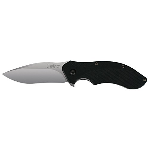 Kershaw Clash Pocketknife, 3" 8Cr13MoV Steel Drop Point Blade, Assisted One-Handed Flipper Opening, Folding Utility EDC