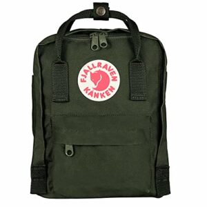 fjallraven women's kanken mini backpack, forest green, one size