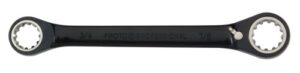 black chrome reversible ratchet wrench 1/2" x 9/16" - spline