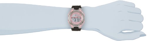 Armitron Sport Women's 456984PNK Pink Digial Chronograph Watch with Black Textured Resin Strap