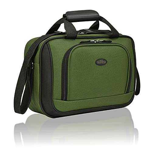 U.S. Traveler Rio Fabric Expandable Carry-on Luggage, Green, 2 Wheel